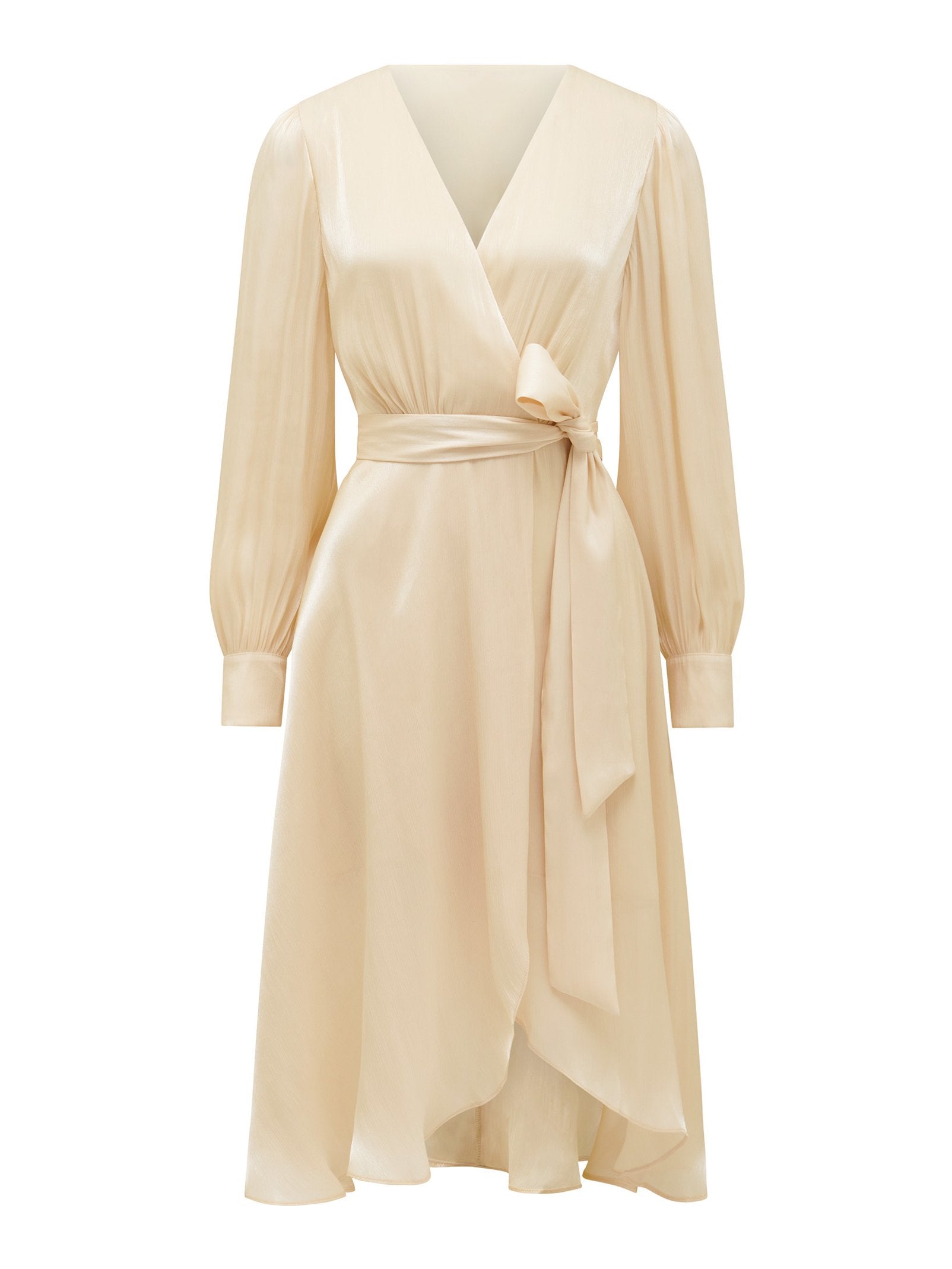  Mabel Petite Metallic Wrap Midi Dress
