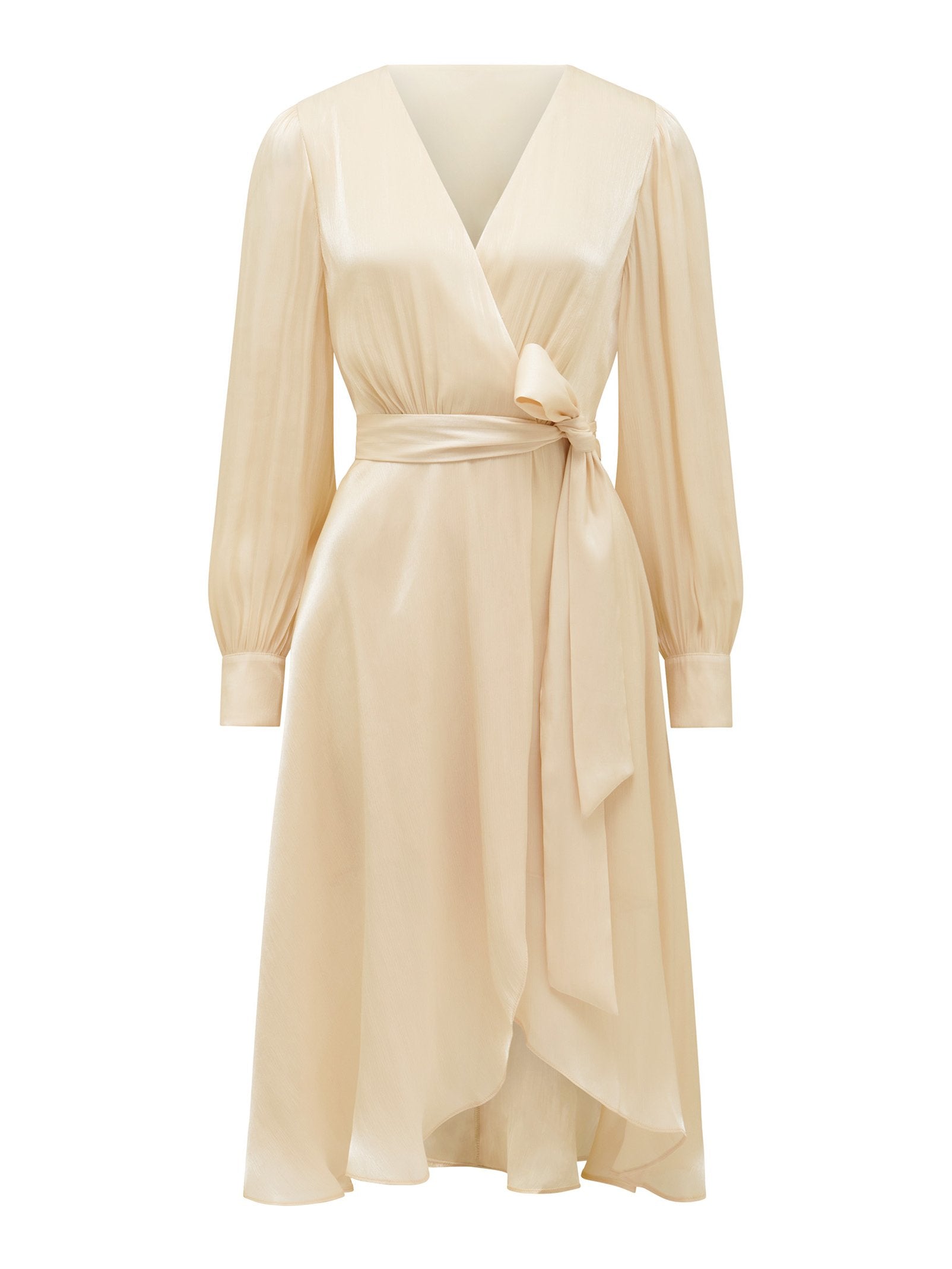  Mabel Petite Metallic Wrap Midi Dress
