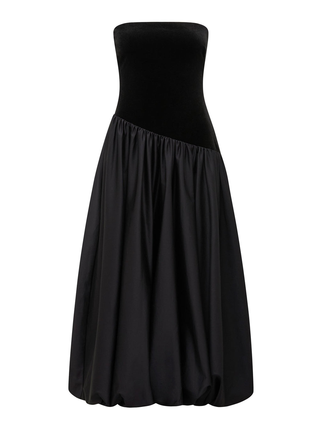  Delilah Velvet Bubble Hem Midi Dress
