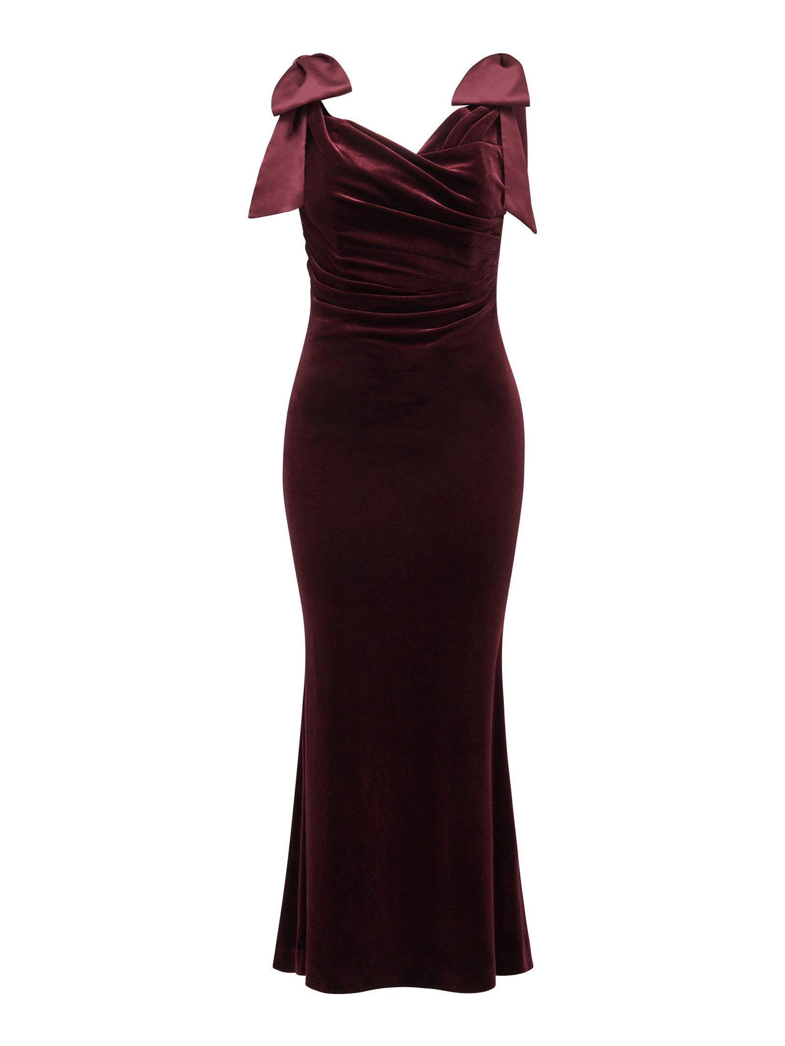  Ada Petite Off Shoulder Bow Gown