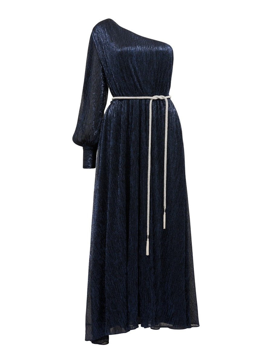  Cody Asym Plisse Diamonte Dress