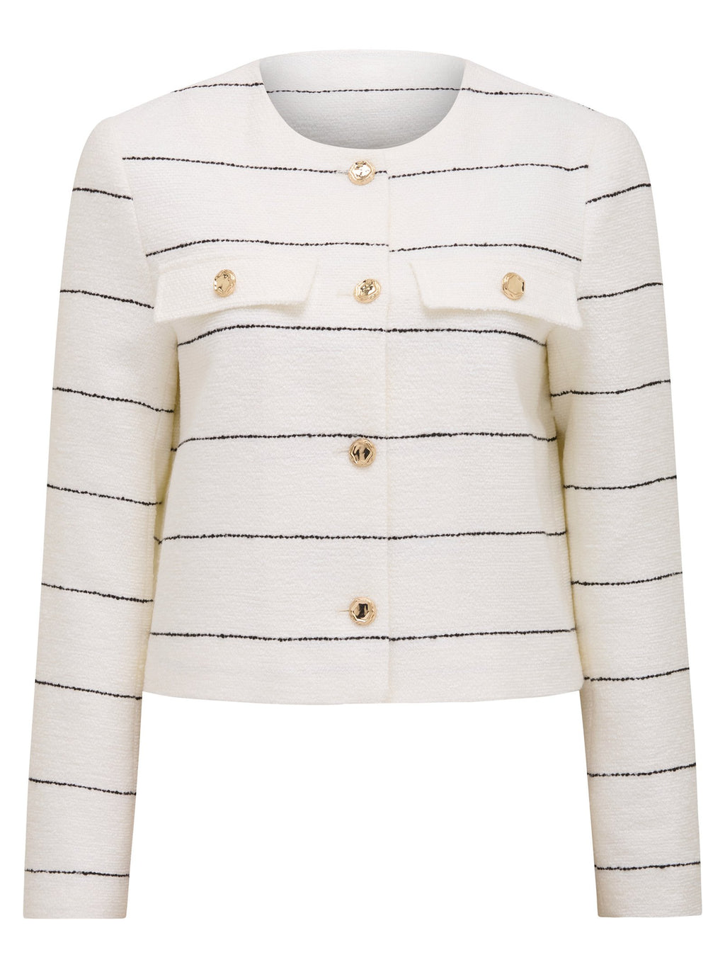  Lila Stripe Boucle Jacket