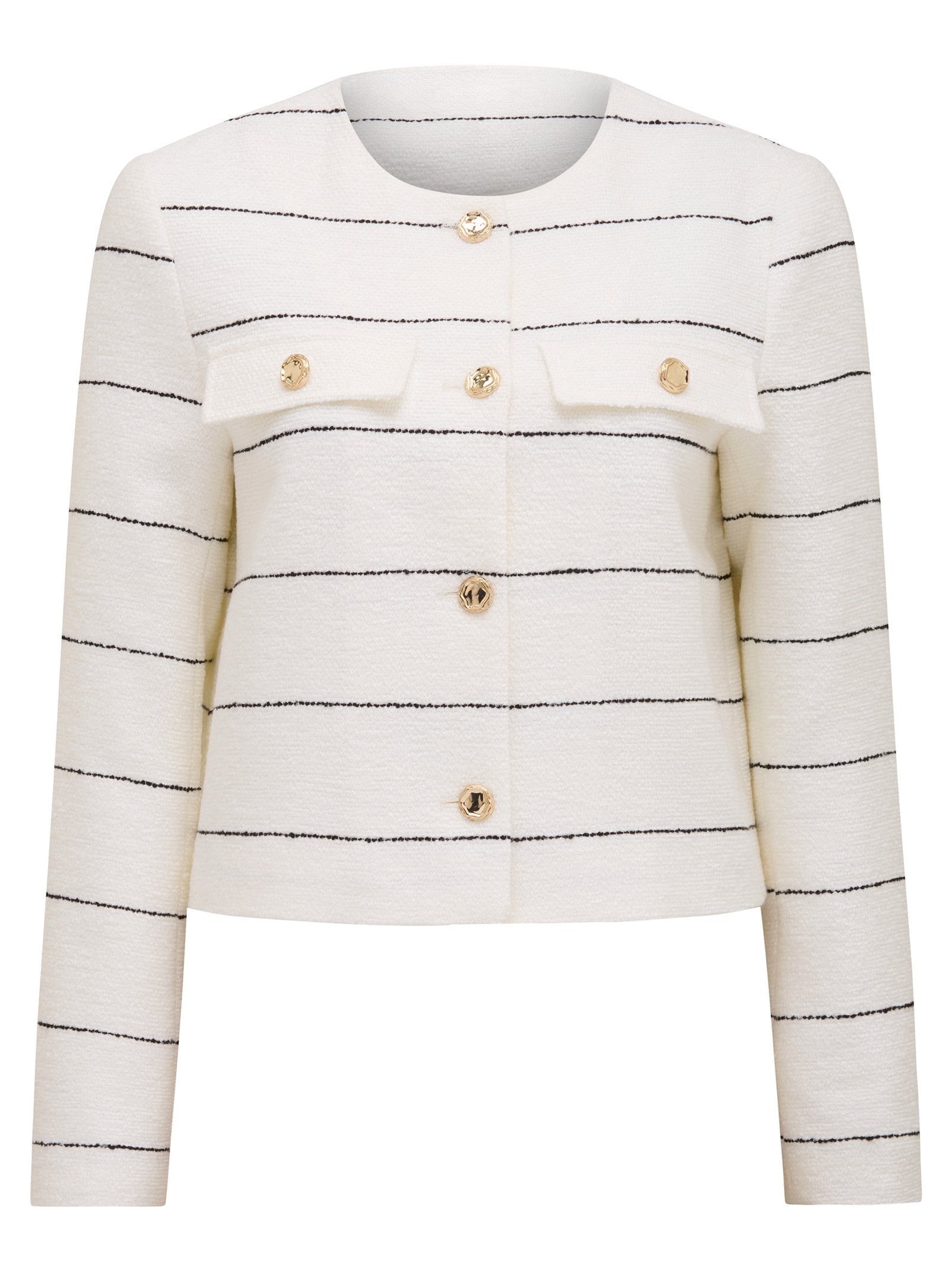  Lila Stripe Boucle Jacket