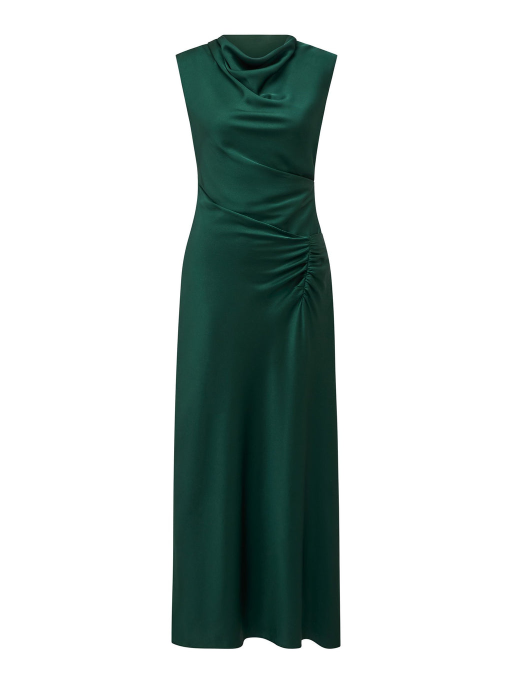 Ava Draped Satin Maxi Dress