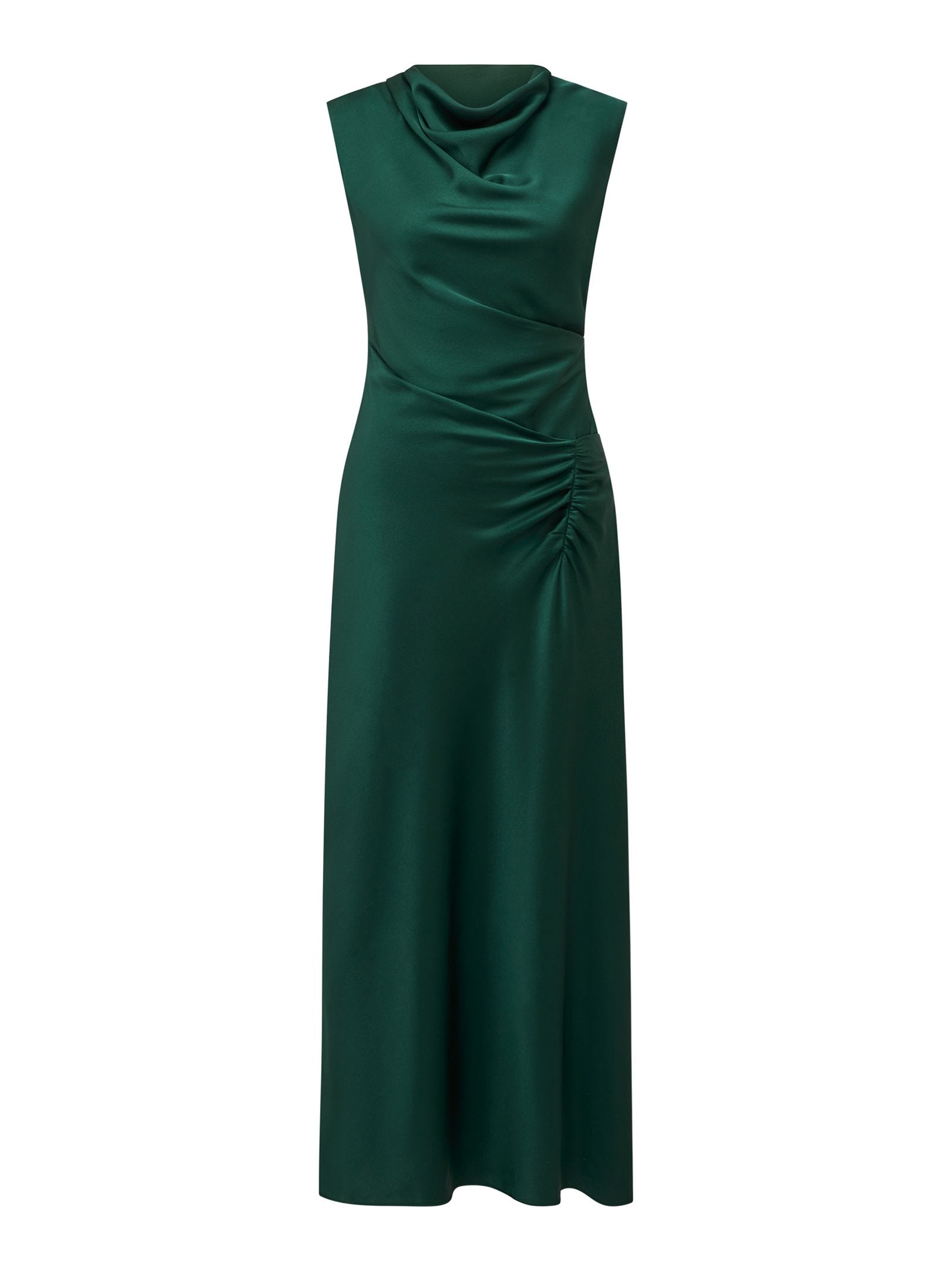 Ava Draped Satin Maxi Dress