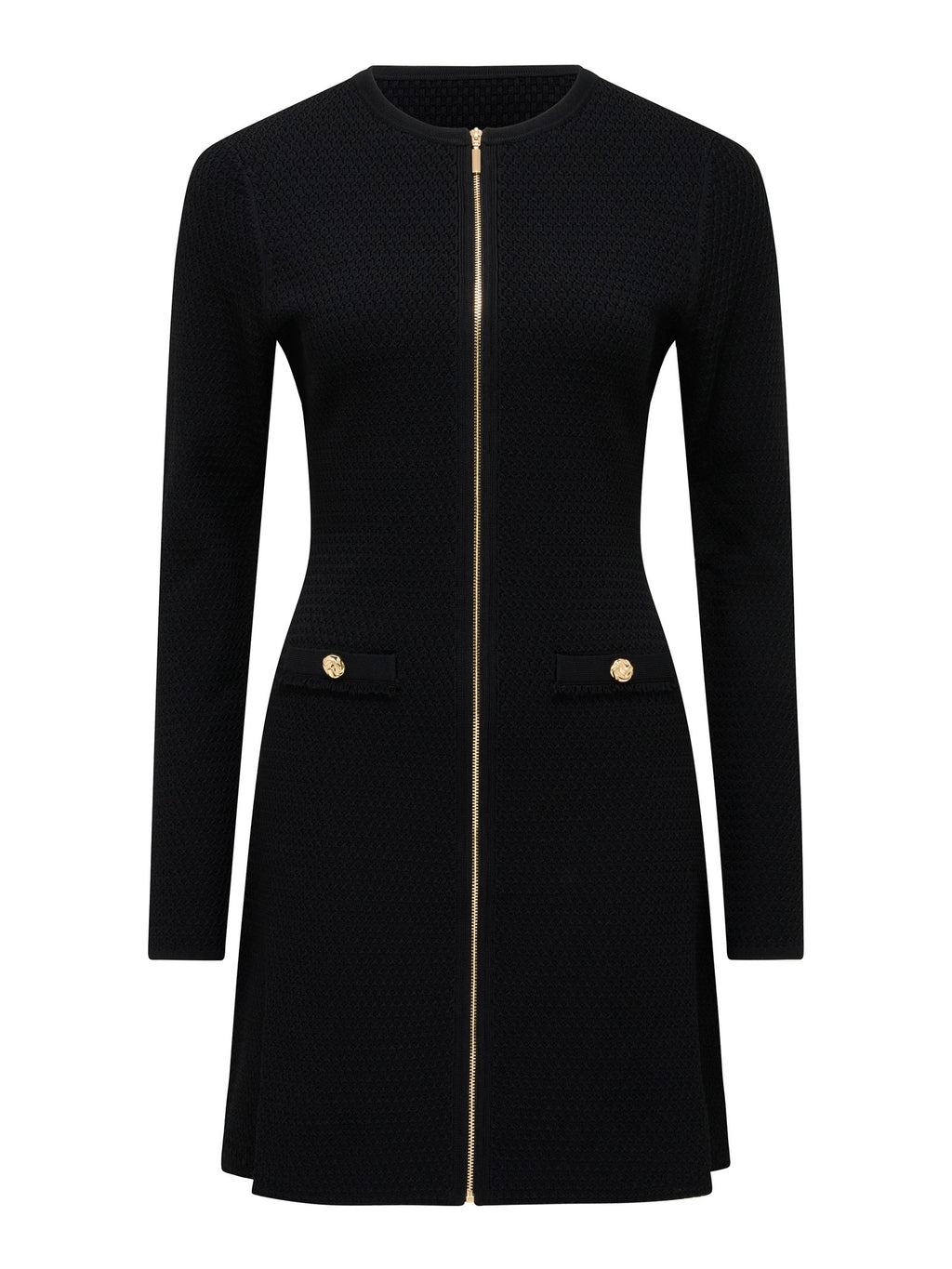  Dani L/S Zip Detail Mini Dress