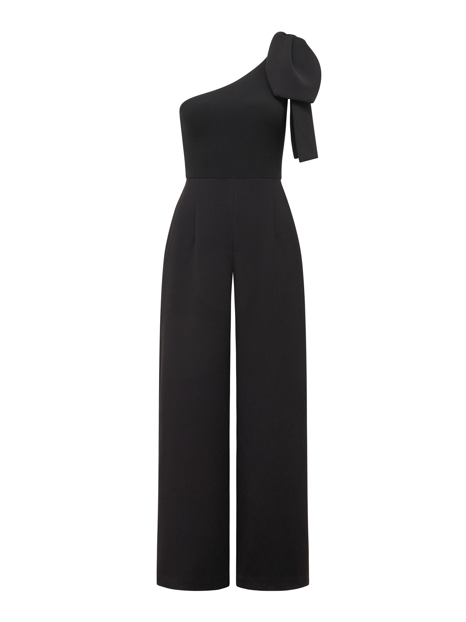  Lucinda One Shoulder Bow Jumpsuit