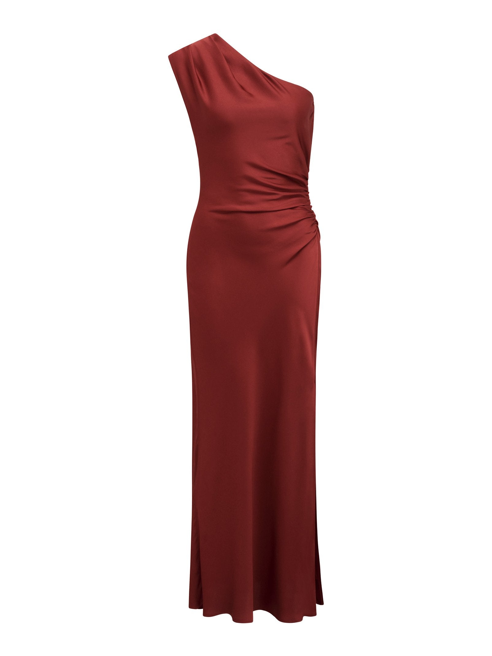 Asher One Shoulder Satin Maxi Dress