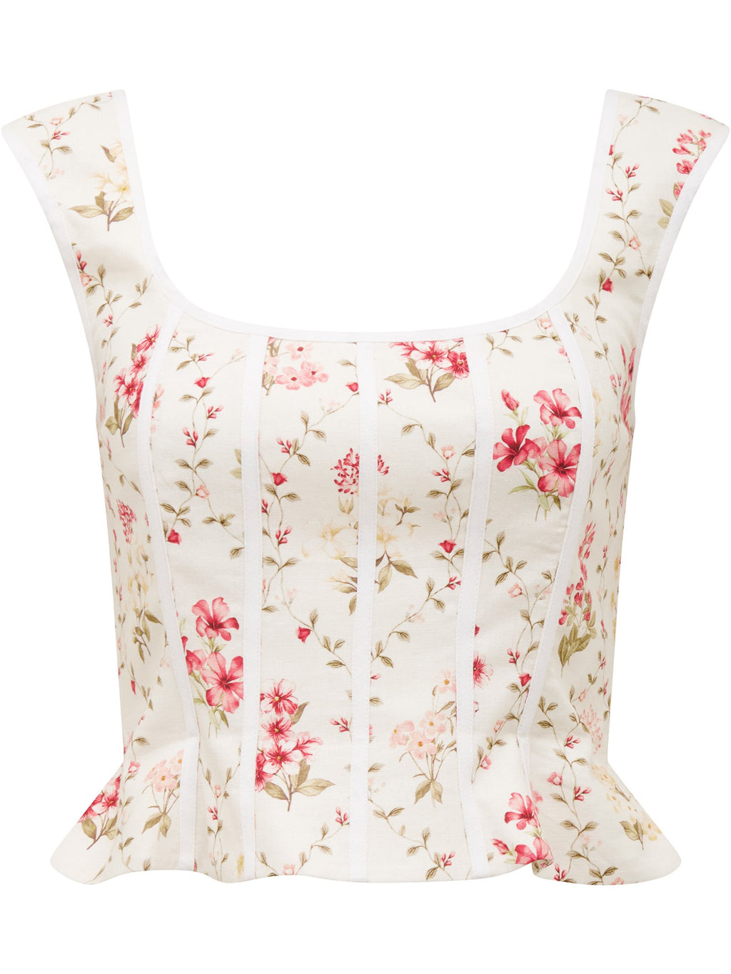 Ellison Contrast Bustier Top