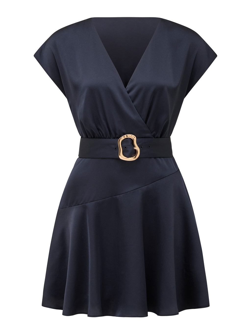  Cordelia Petite Satin Wrap Mini Dress