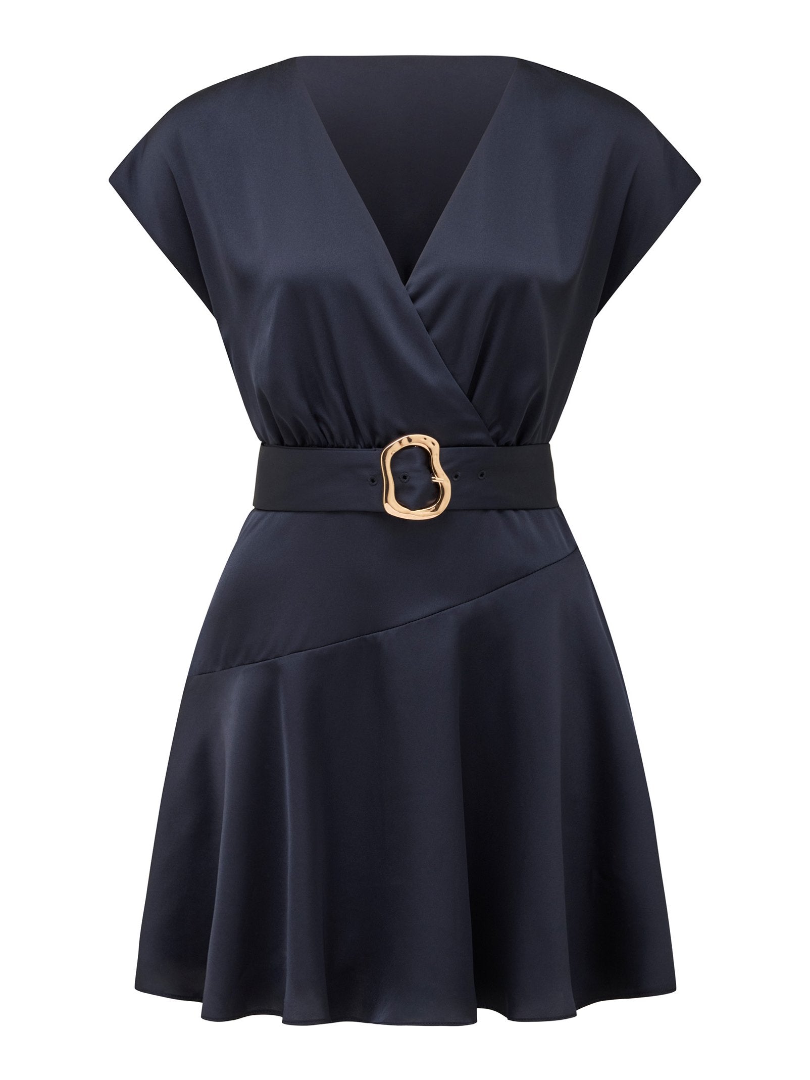  Cordelia Petite Satin Wrap Mini Dress