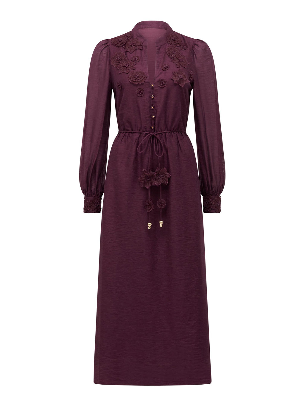 Yasmin Floral Applique Midi Dress