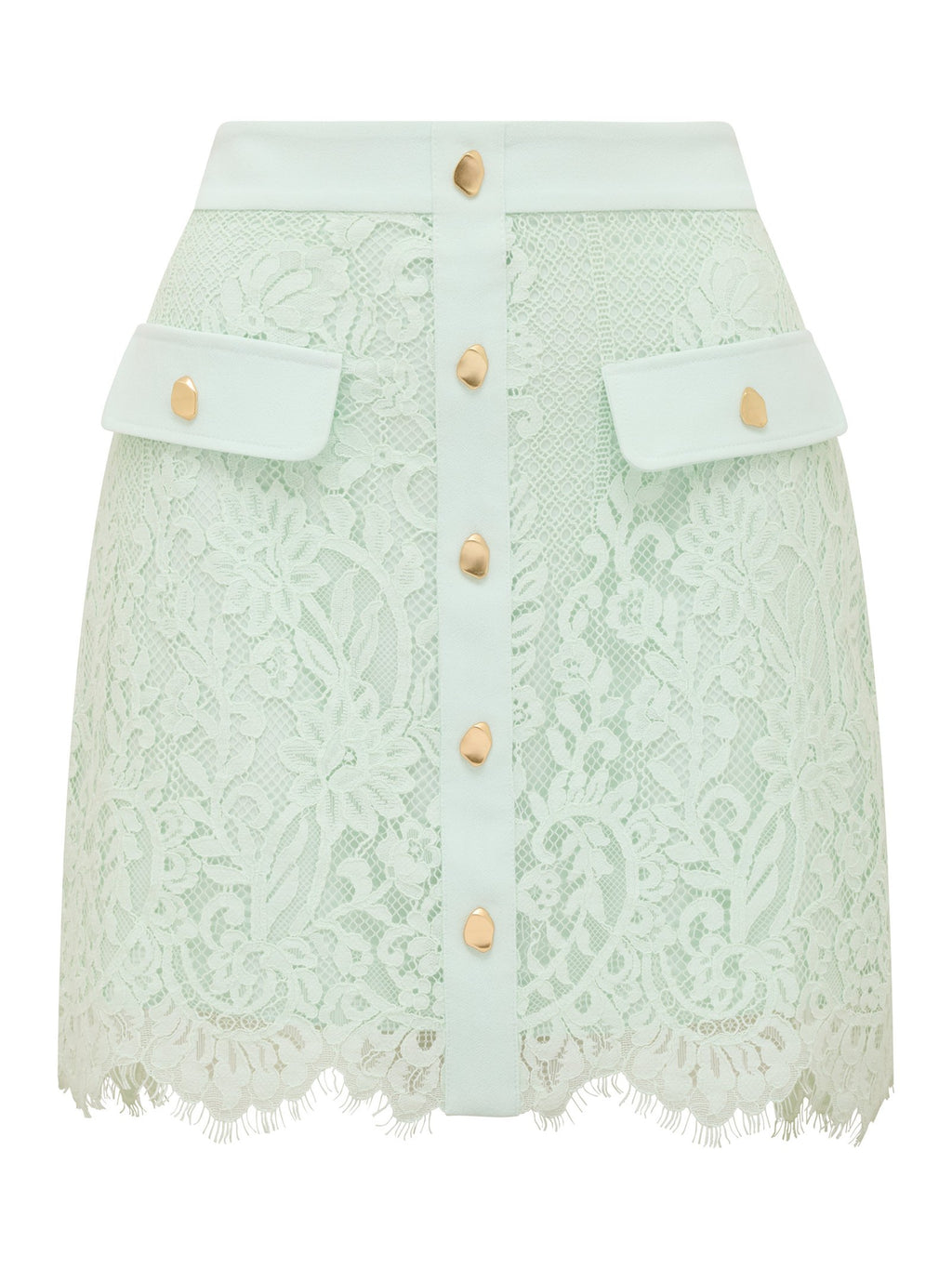  Lola Button Lace Mini Skirt