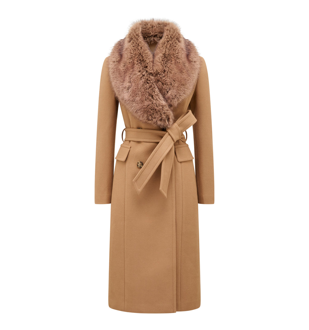 Chelsea DB Fur Collar Coat