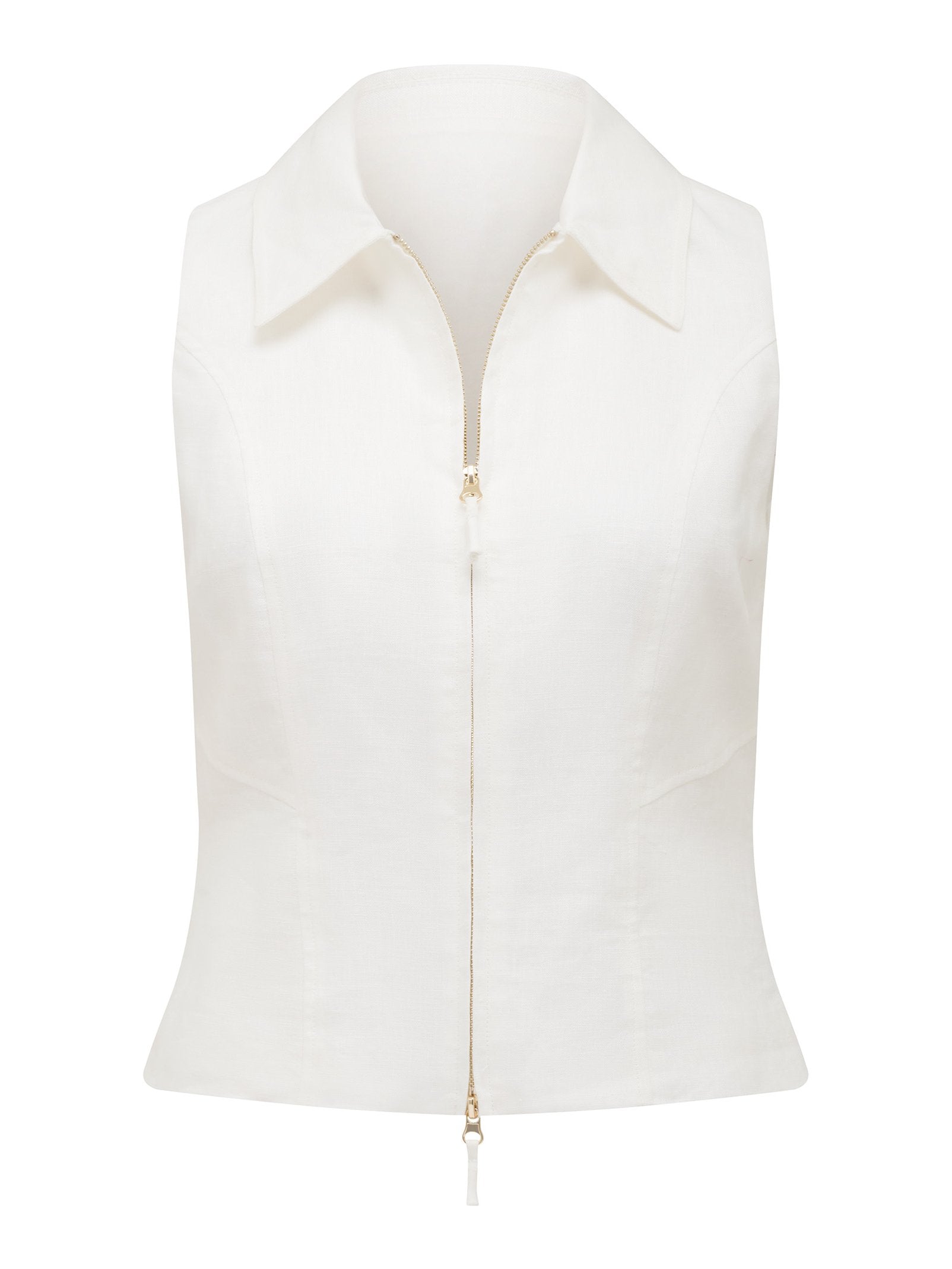  Felicity Zip Front Halter Top