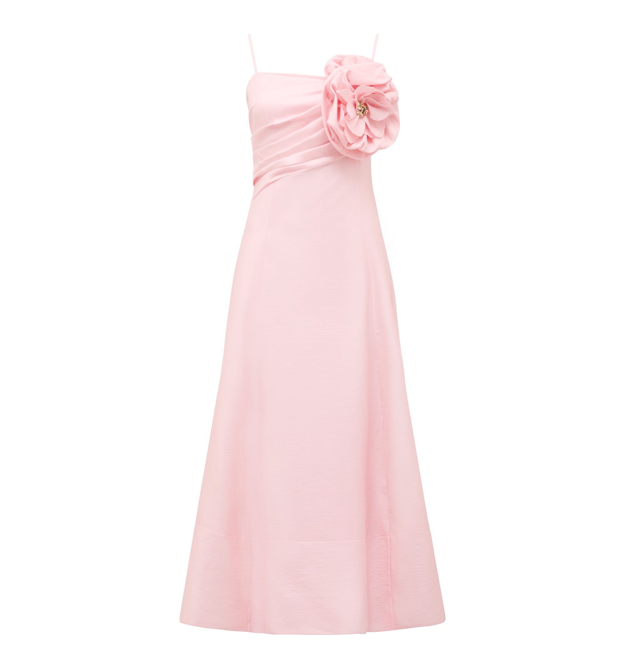 Felicia Structured Flower Midi Dress