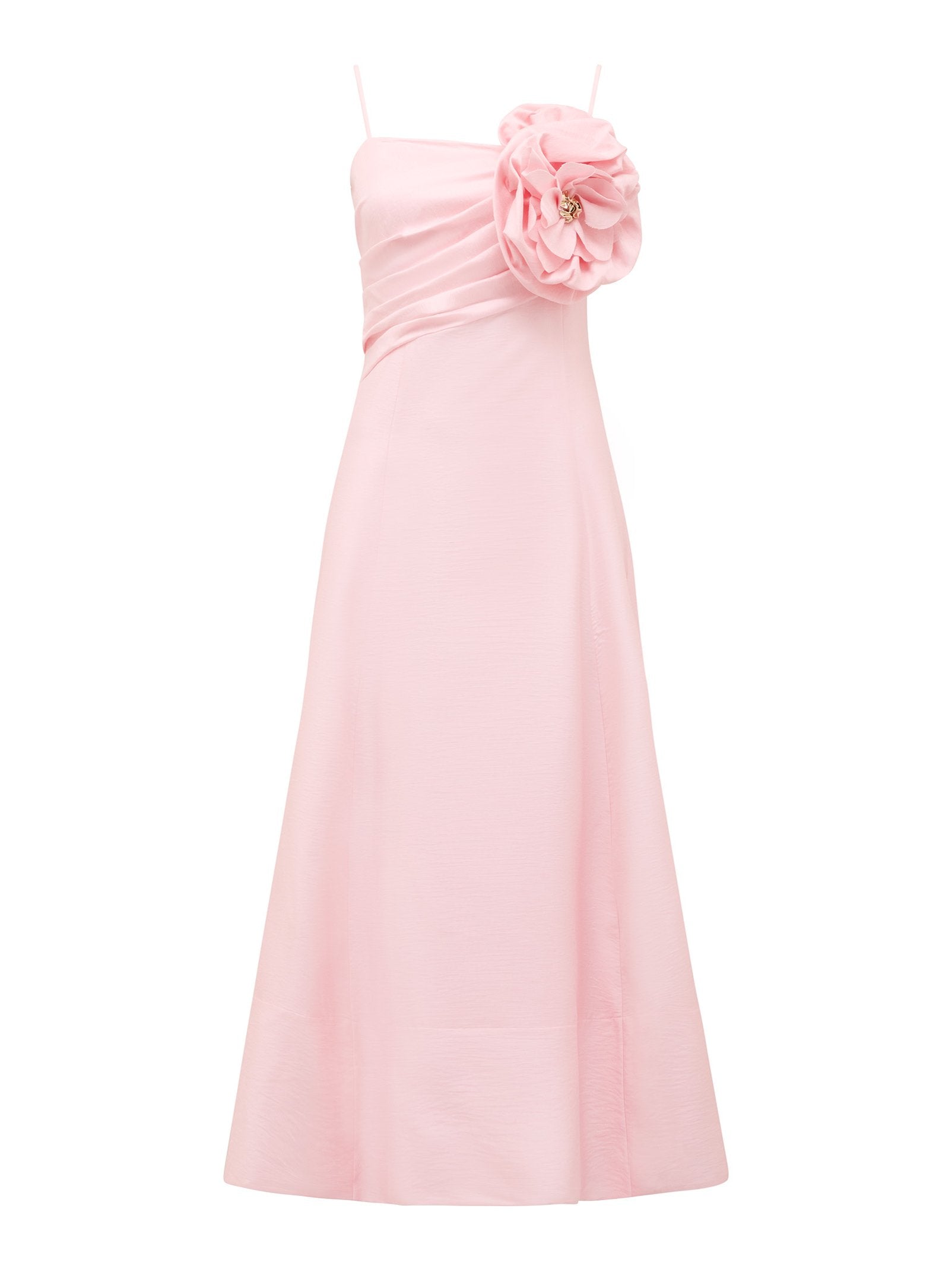  Felicia Structured Flower Midi Dress