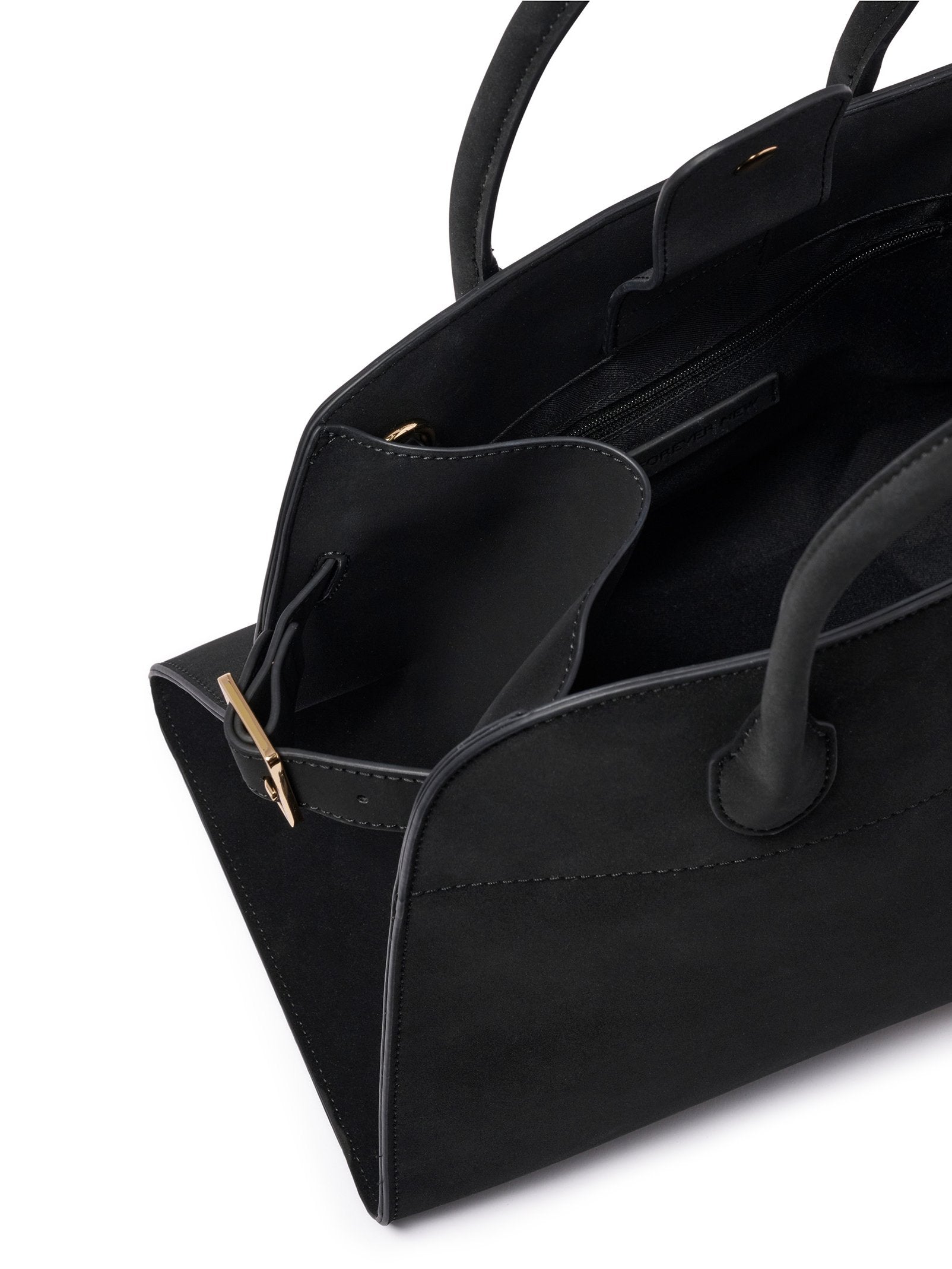  Lacey Faux Suede Bowler Bag