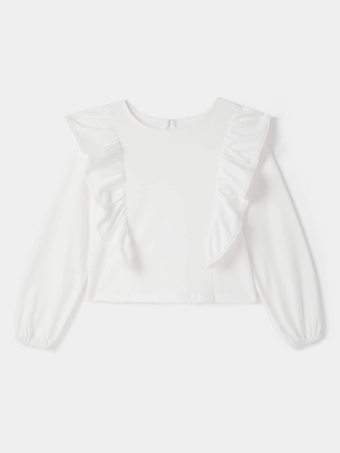 Riley Girls LS Frill Top