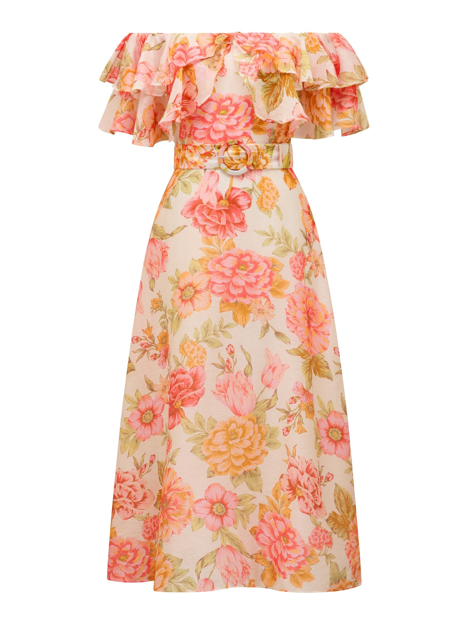  Jemima Ruffle Midi Dress