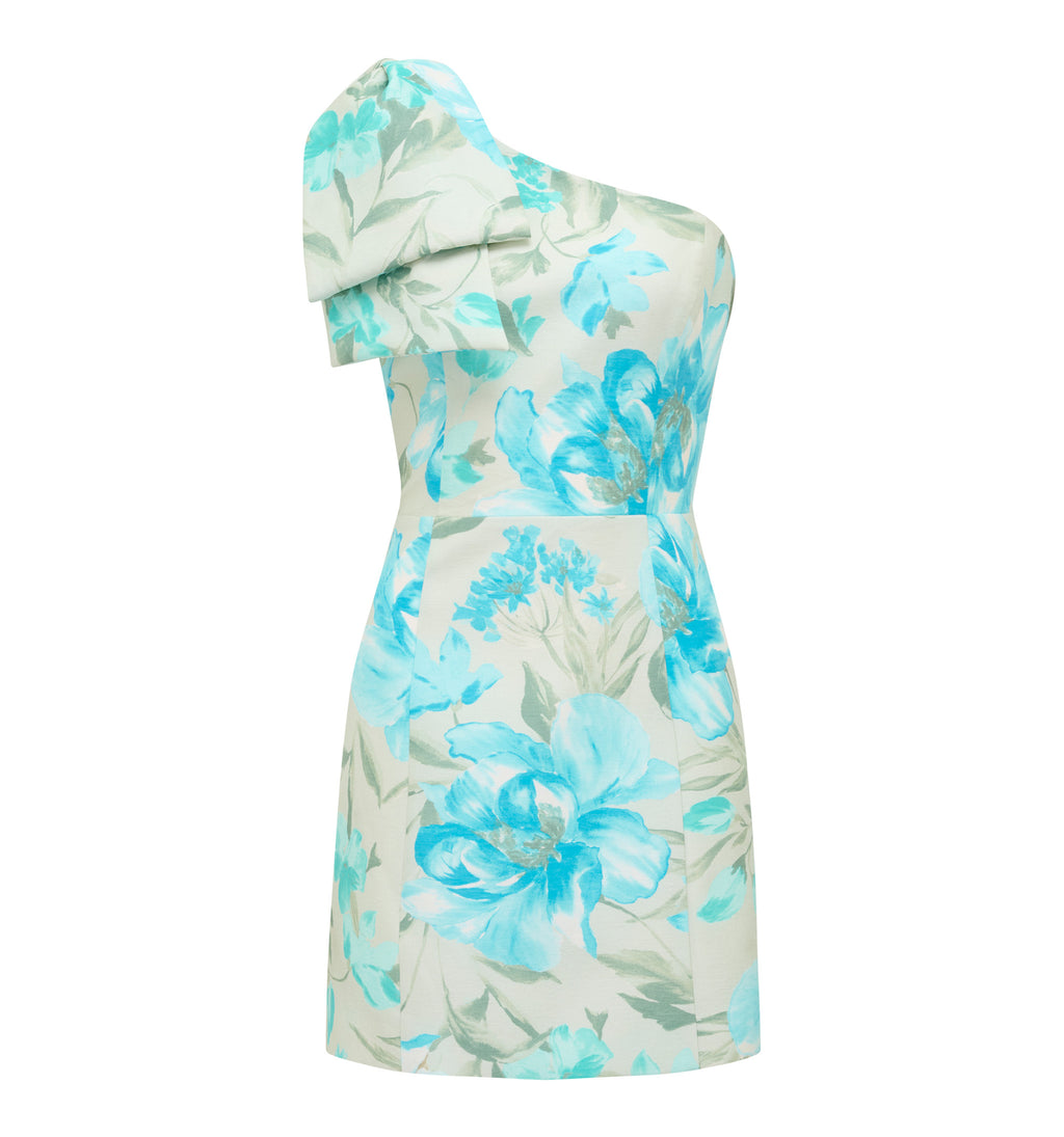 Darcy One Shoulder Bow Mini Dress