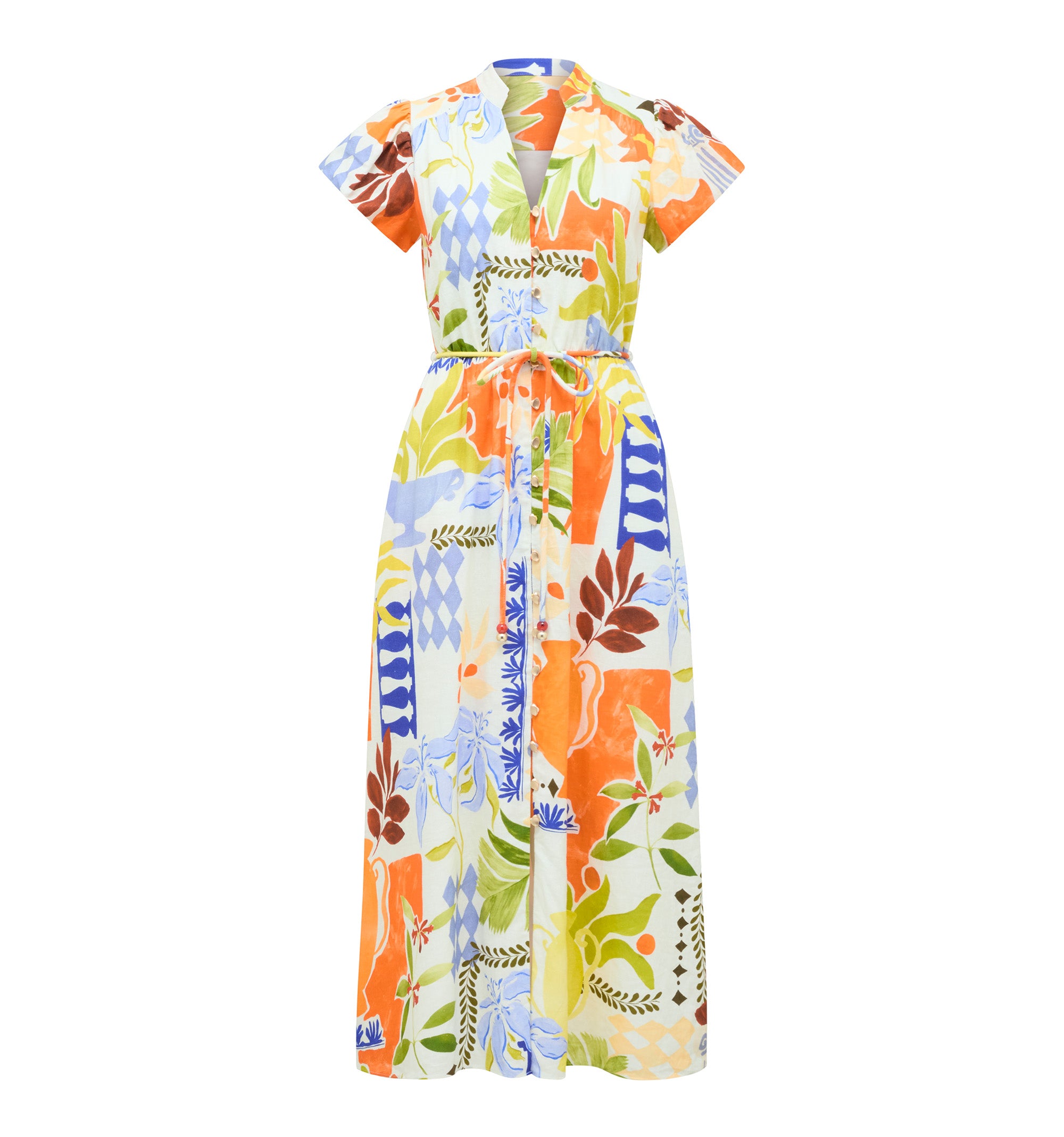 Posie Puff Sleeve Midi Dress