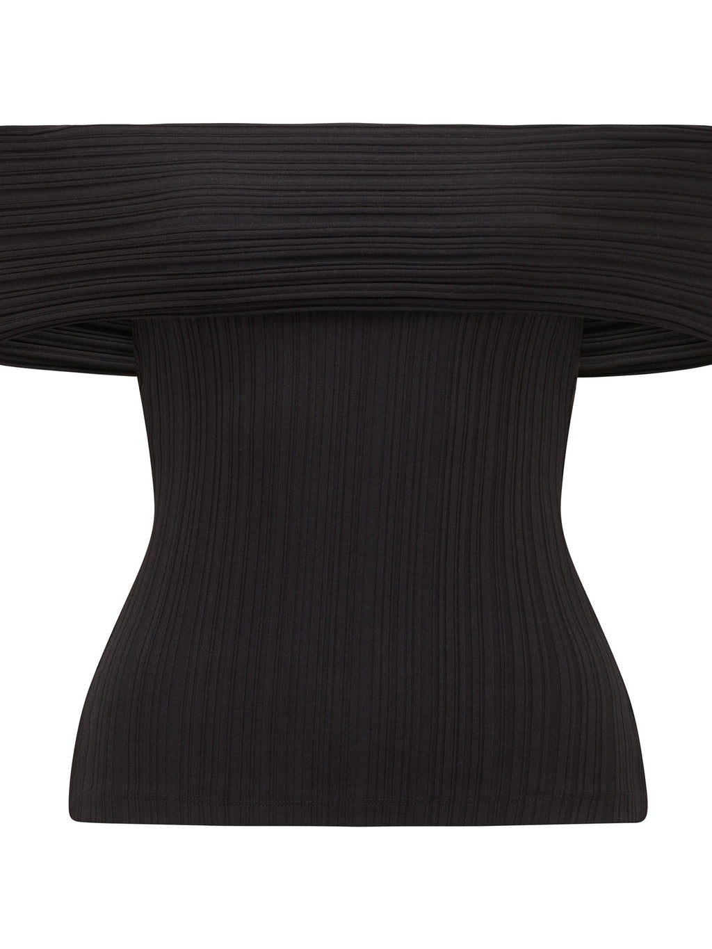  Sabrina Ribbed Bardot Top