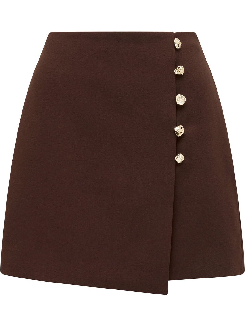  Jinny Button Detail Wrap Skirt