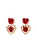 Hope Heart Rose Earring