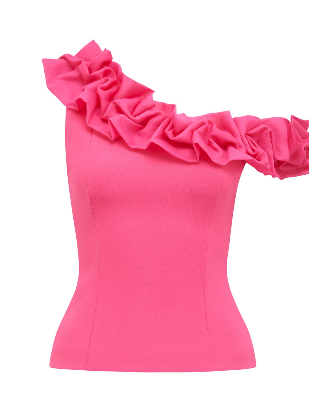 Sadie Tipped Shoulder Ruffle Top