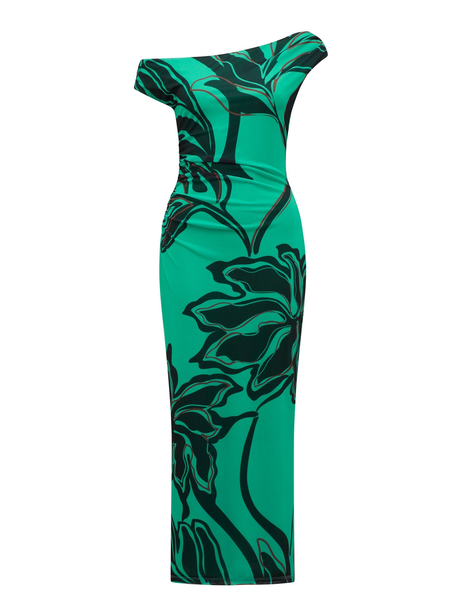  Gisella Tipped Mesh Midi Dress