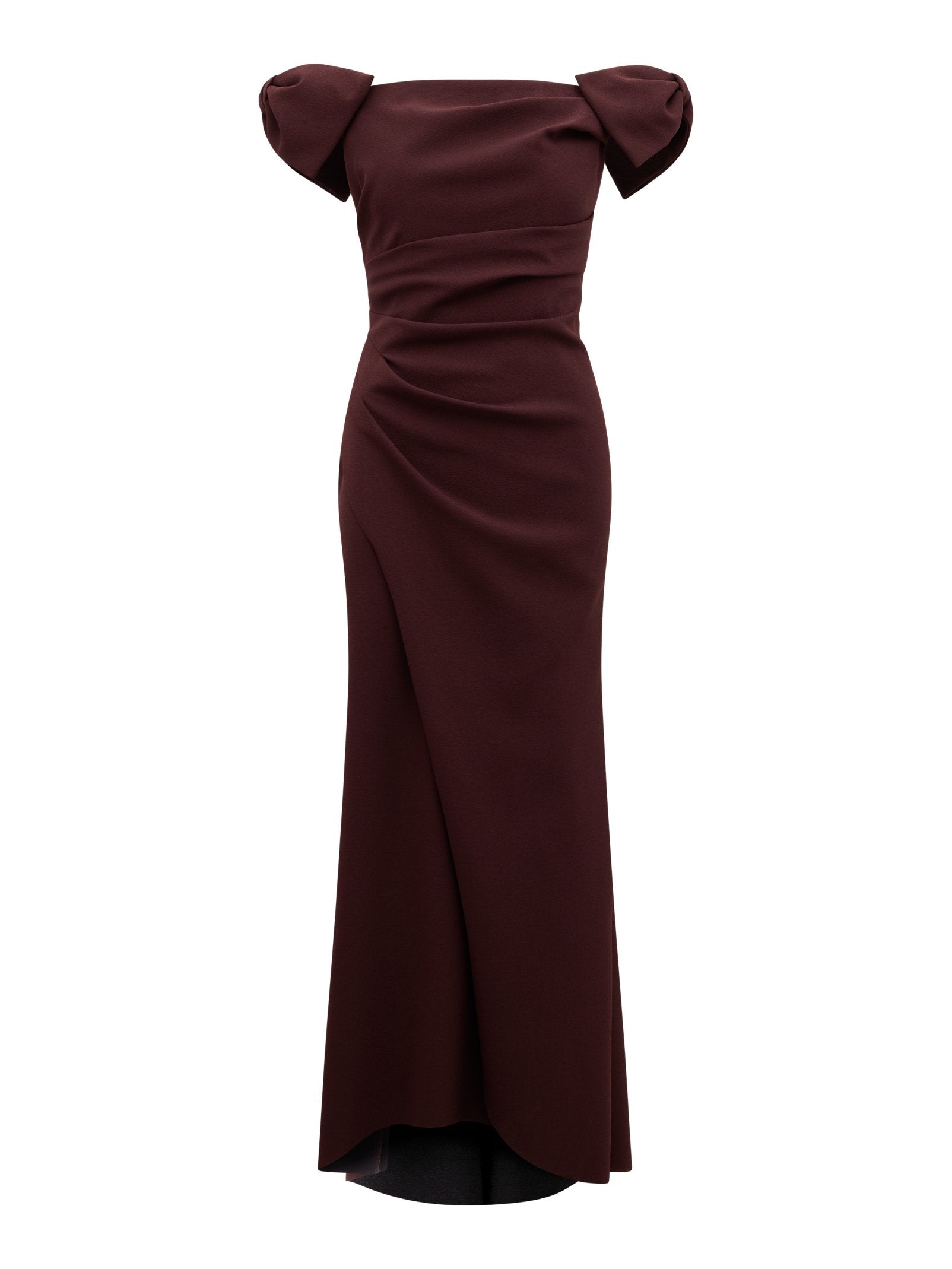Kalee Bow Wrap Skirt Maxi Dress