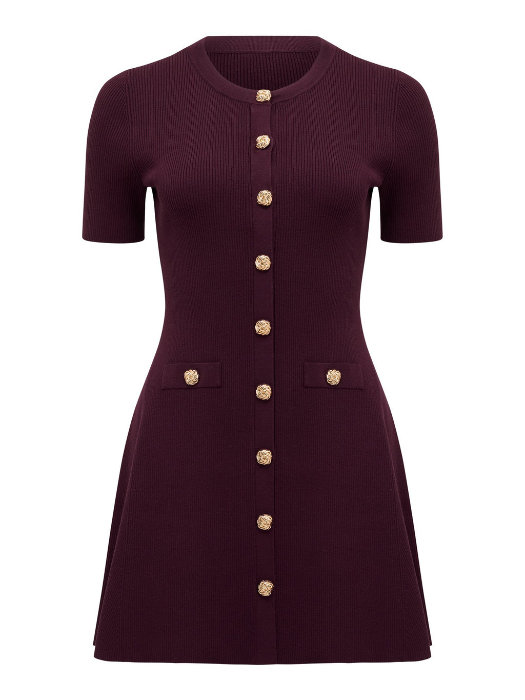 Mallory Petite Button Detail Mini Dress