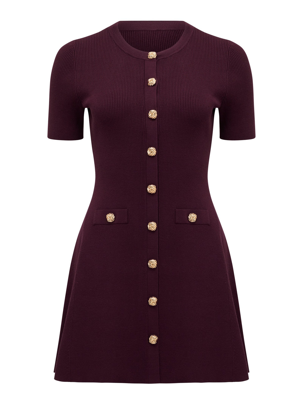 Mallory Petite Button Detail Mini Dress