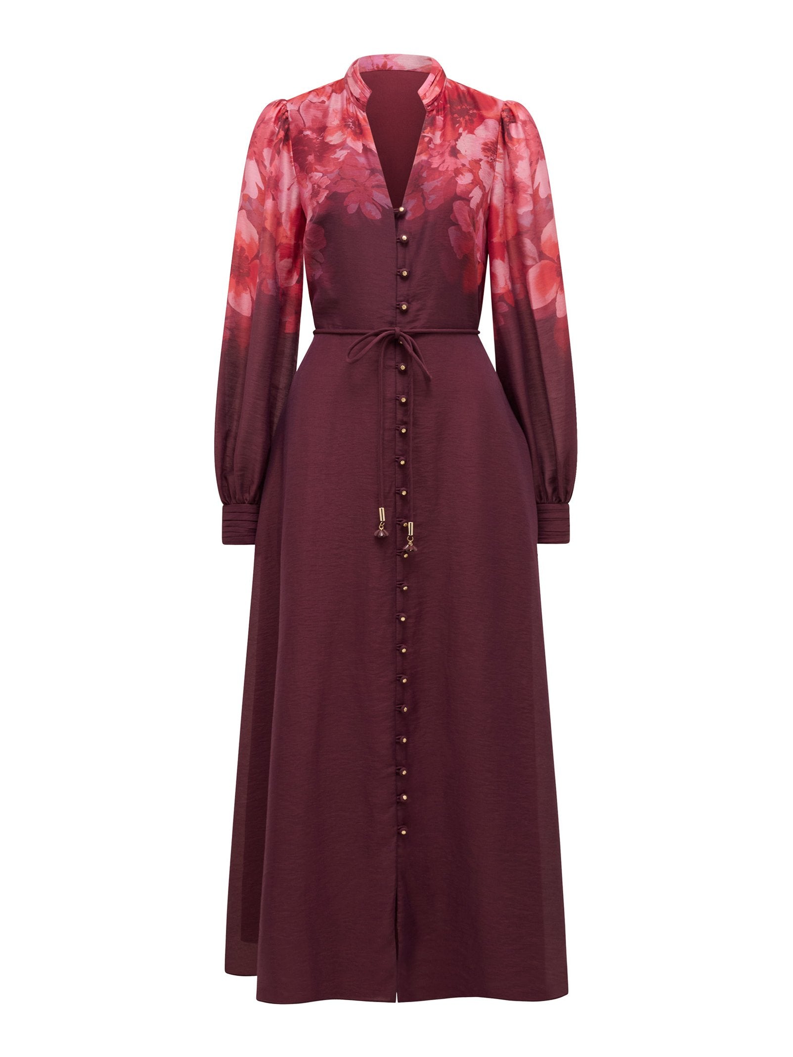 Camilla Long Sleeve Printed Midi Dress