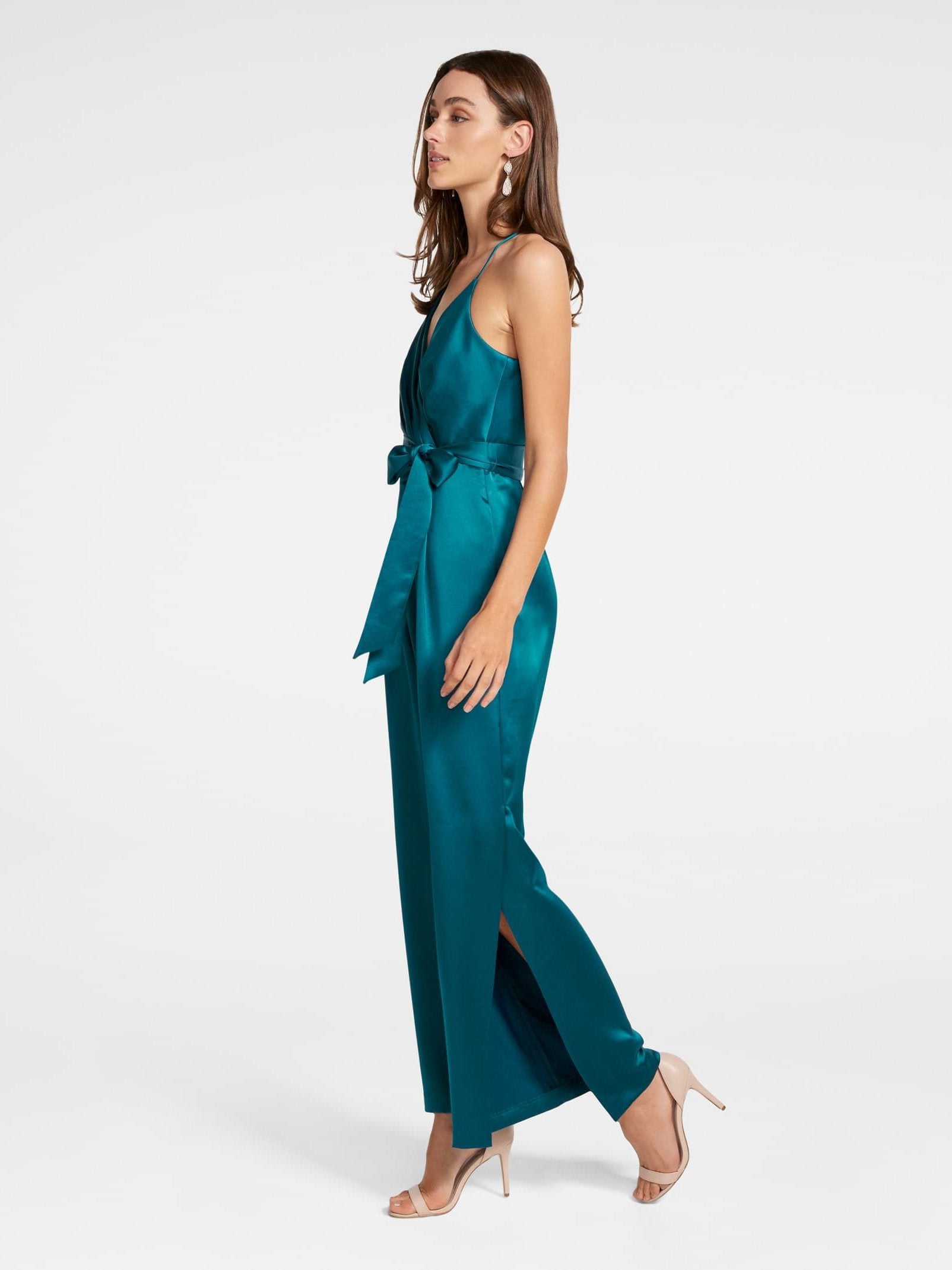Maddison Satin Wrap Jumpsuit