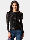 Serina Sequin Puff Sleeve Top