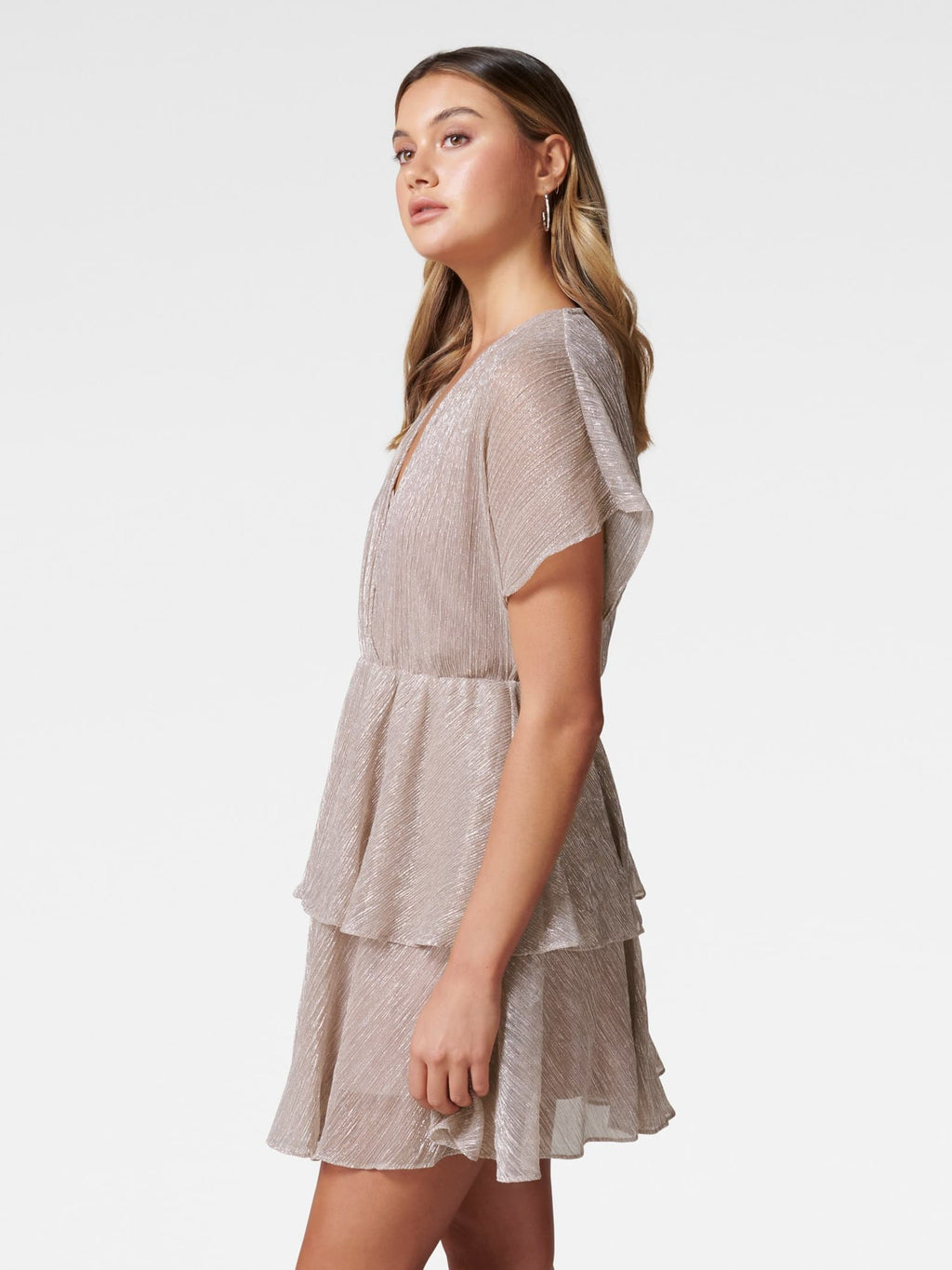 Kyra Plisse Skater Mini Dress