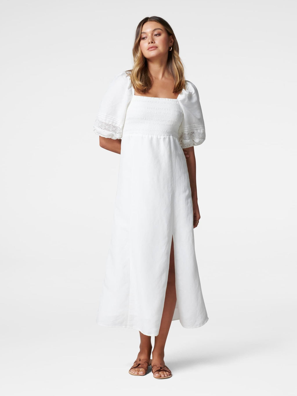 Indiana Lace Spliced Midi Dress