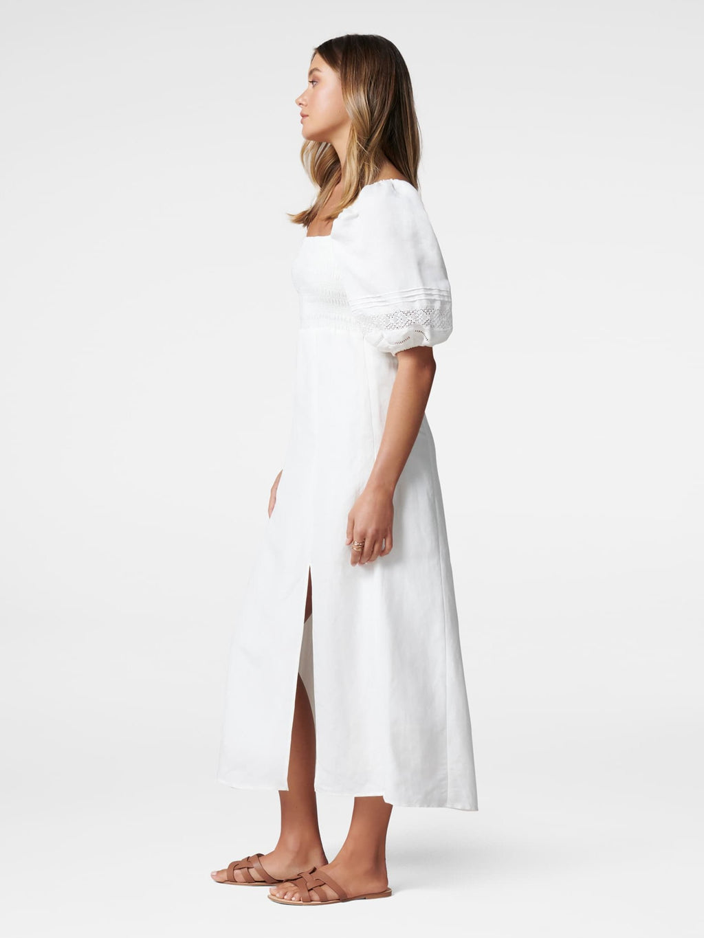 Indiana Lace Spliced Midi Dress