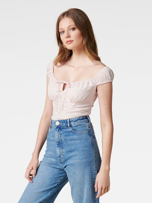 Amanda Linen Babydoll Top