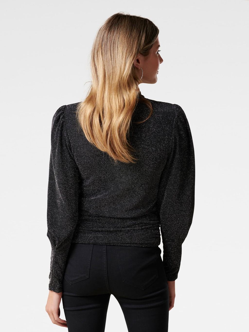 Rachel Ruched Glitter Top