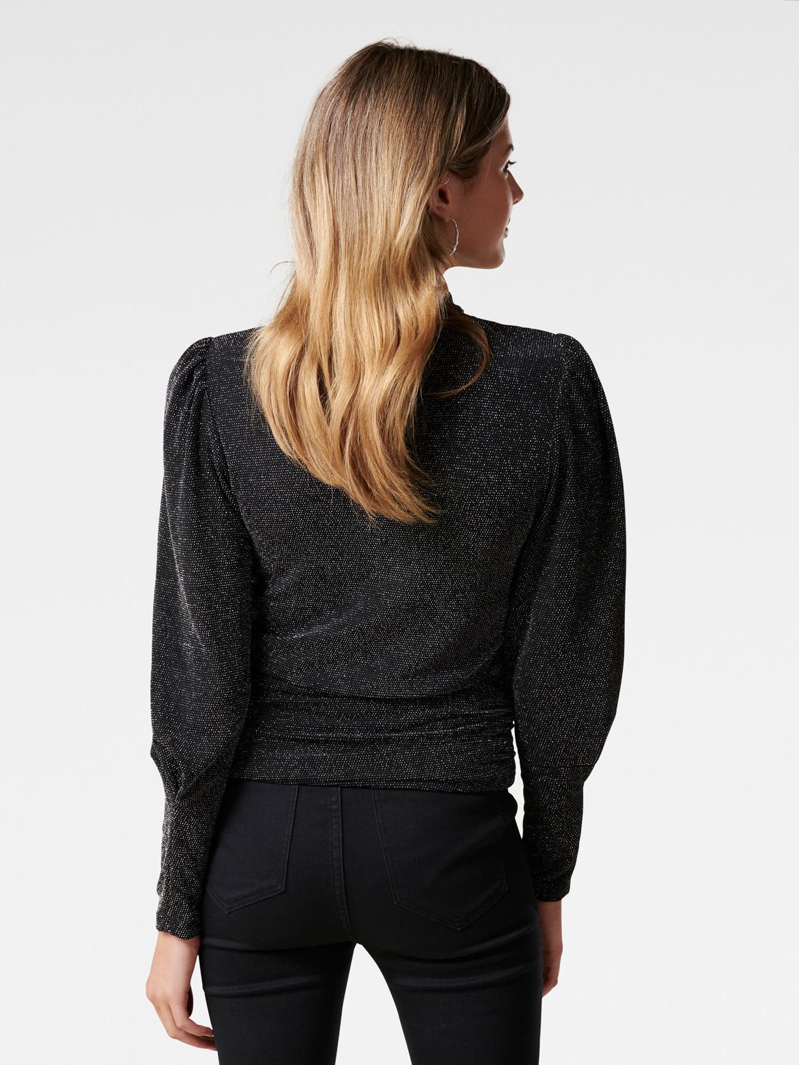 Rachel Ruched Glitter Top