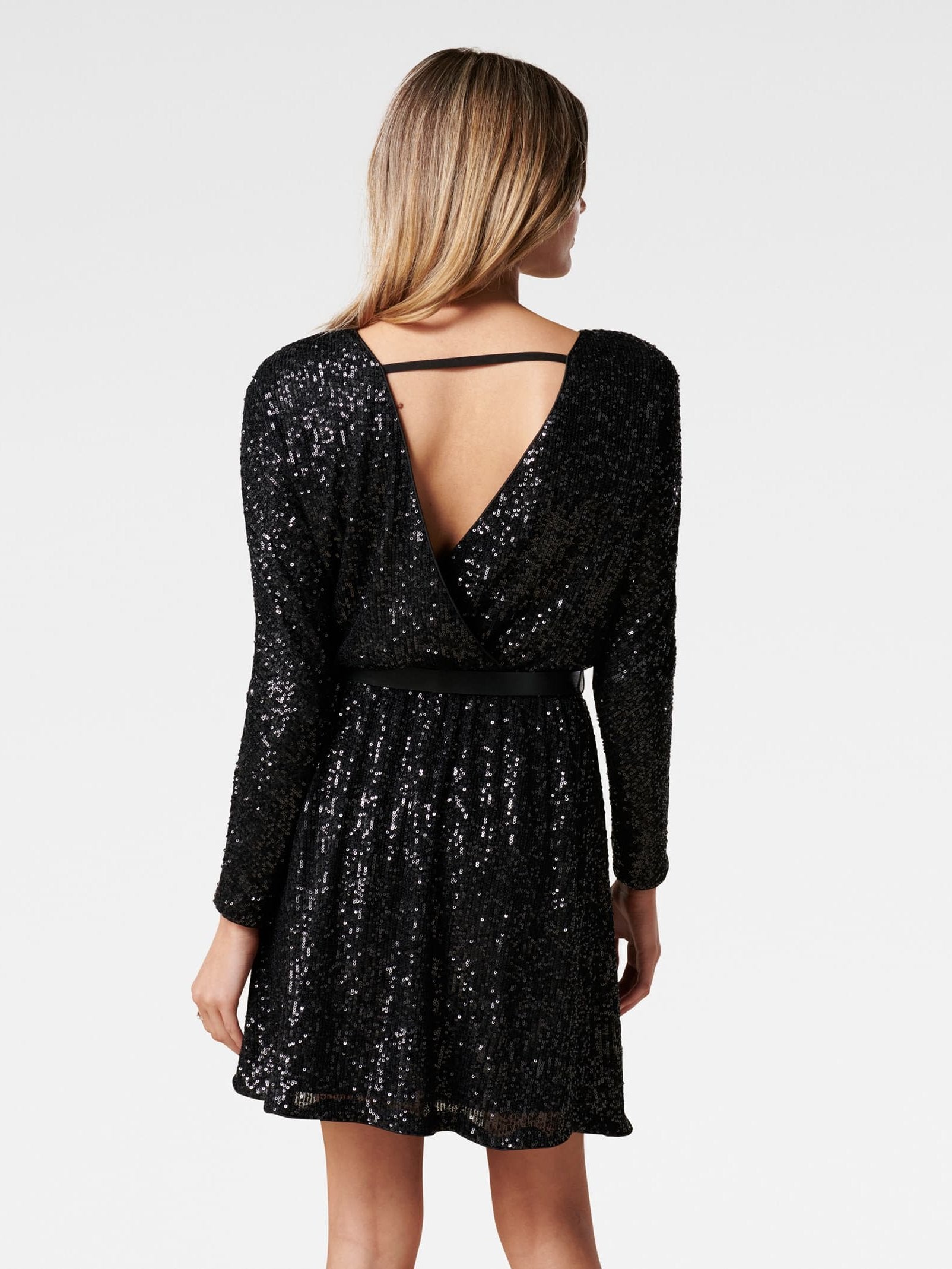 Sia Petite Sequin Batwing Mini Dress