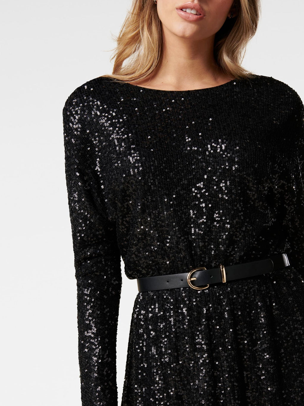Sia Petite Sequin Batwing Mini Dress