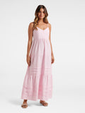 Savannah Pintuck Tiered Midi Dress