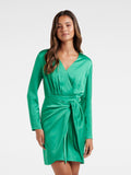 Ava Satin Sarong Mini Dress