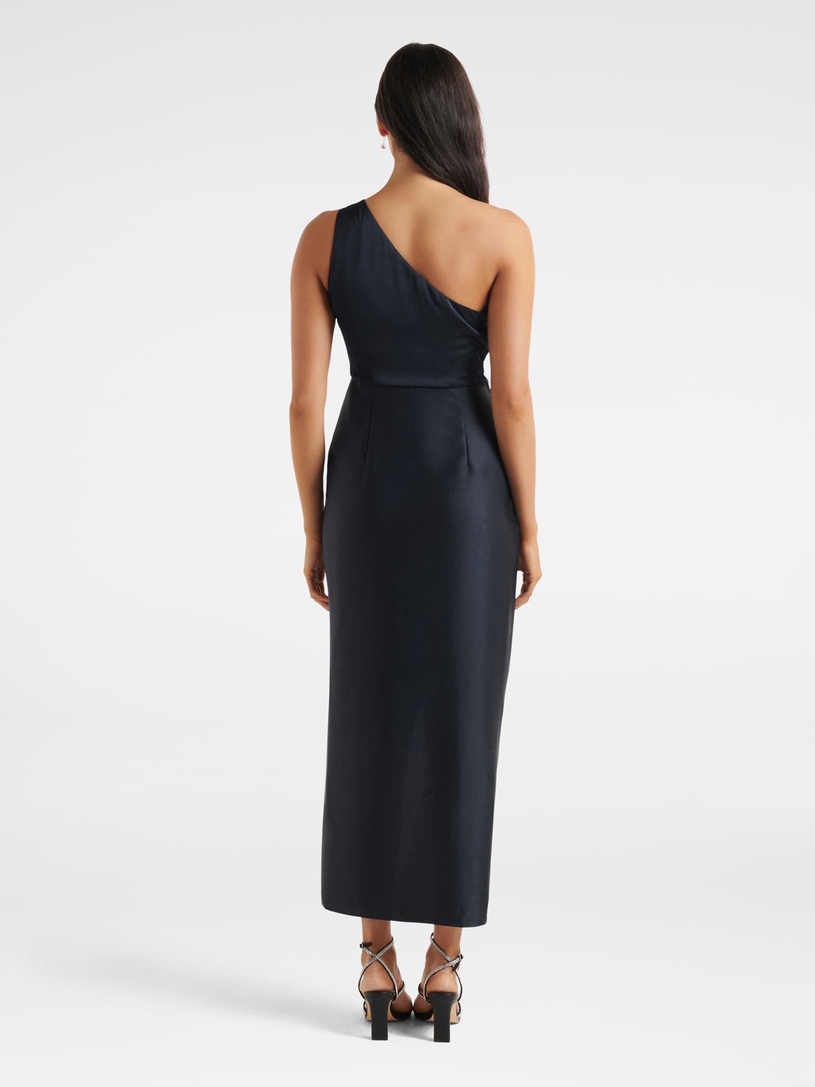 Melissa One Shoulder Satin Dress