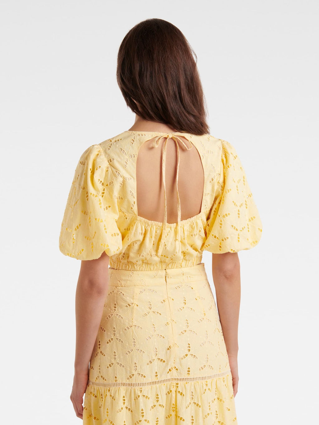 Riley Broderie Puff Sleeve Co Ord Top