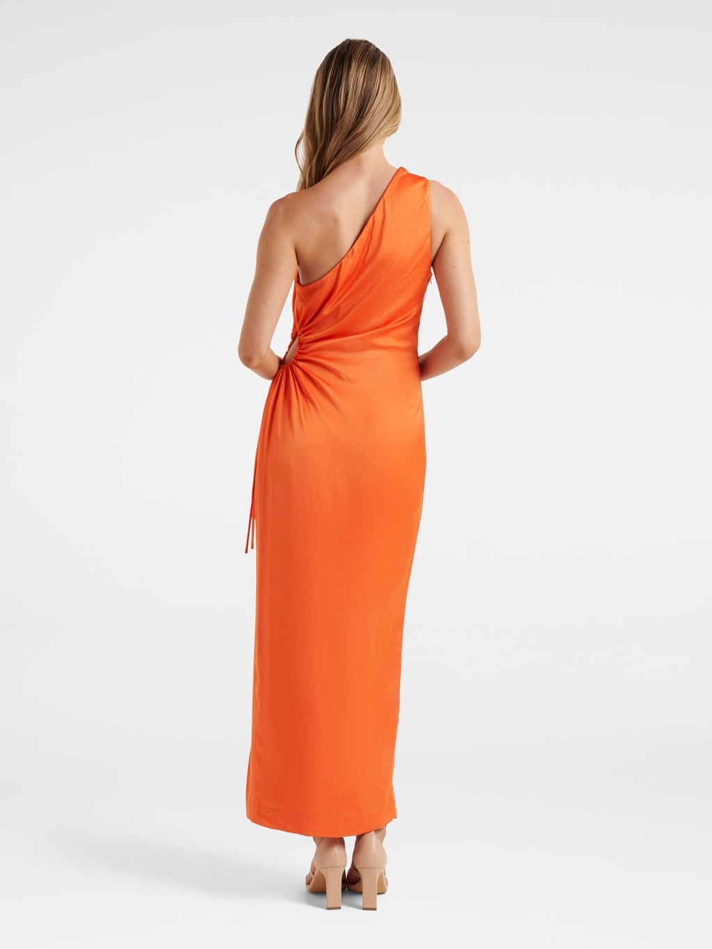 Ryan Satin Cut Out Midi Dress